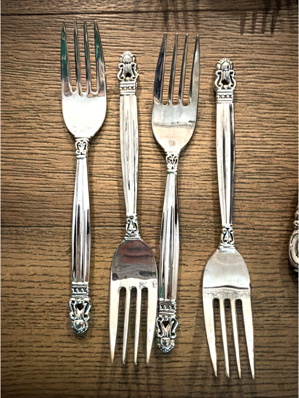 Godinger Olde Copenhagen Silverplate Salad Forks Replacement Set of 4